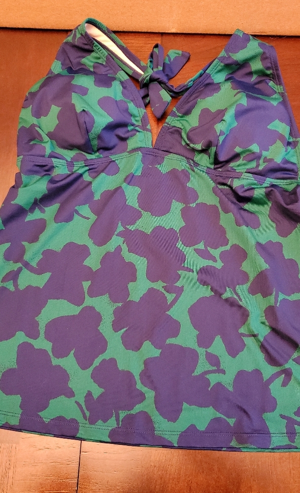 Lark & Ro Green & Blue Tankini